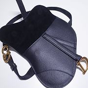 Dior Saddle Bag With Belt Black 1003L Size 18.5x11x2 cm - 2