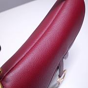 Saddle Bag Palm Pattern Red 6816 Size 25.5x20x6.5 cm - 3