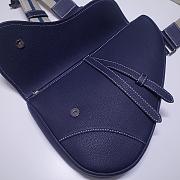 Dior Pre-Fall Men's Saddle Bag Dark Blue 83146 Size 20x28.6x5 cm - 3