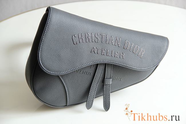 Dior Pre-Fall Men's Saddle Bag Gray 83146 Size 20x28.6x5 cm - 1