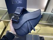 Dior Saddle Bag (Couple Style) Navy Blue With Blue Ribbon 093 Size 20x28.6x5 cm - 3