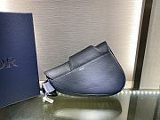Dior Saddle Bag (Couple Style) Navy Blue With Blue Ribbon 093 Size 20x28.6x5 cm - 5