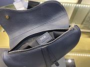 Dior Saddle Bag (Couple Style) Navy Blue With Blue Ribbon 093 Size 20x28.6x5 cm - 6