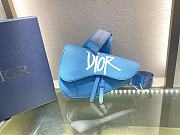 Dior Saddle Bag Unisex Sky Blue Cowhide 093 Size 20x28.6x5 cm - 1