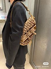Dior Saddle Bag Oblique Brown Velvet Size 25.5x206.5 cm - 5