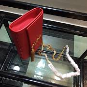 YSL Classic Saint Laurent Shoulder Bag Red 354119 Size 24x14.5x5.5 cm - 3