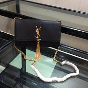 YSL Classic Saint Laurent Shoulder Bag Black 354119 Size 24x14.5x5.5 cm - 6