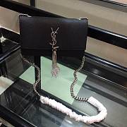 YSL Classic Saint Laurent Shoulder Bag Metal Chain Black 354119 Size 24x14.5x5.5 cm - 6