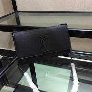 YSL Classic Saint Laurent Shoulder Bag Full Black 354119 Size 24x14.5x5.5 cm - 6