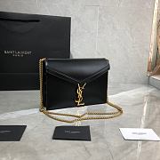 YSL Saint Laurent Cassandra Monogram Smooth Leather Black 532750 Size 22x16.5x5.5 cm - 2