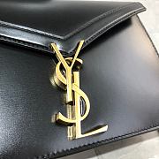 YSL Saint Laurent Cassandra Monogram Smooth Leather Black 532750 Size 22x16.5x5.5 cm - 3