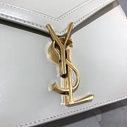 YSL Saint Laurent Cassandra Monogram Smooth Leather White 532750 Size 22x16.5x5.5 cm - 6