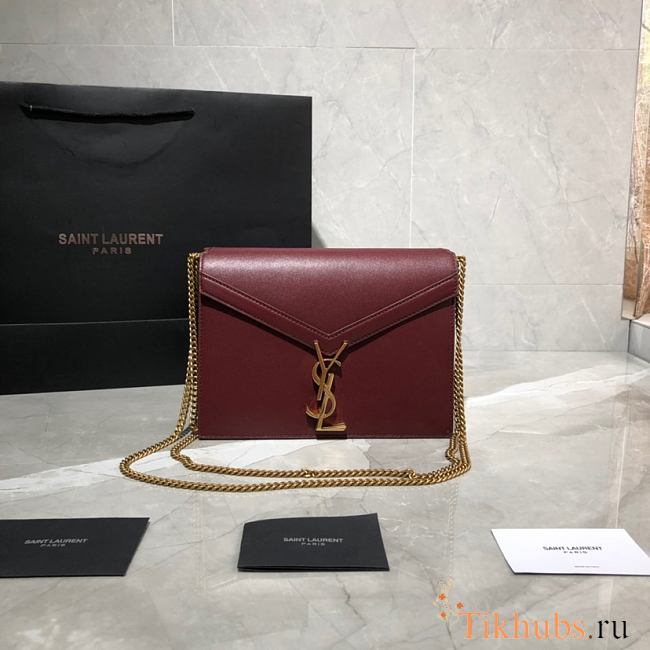 YSL Saint Laurent Cassandra Monogram Dark Red 532750 Size 22x16.5x5.5 cm - 1