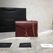 YSL Saint Laurent Cassandra Monogram Dark Red 532750 Size 22x16.5x5.5 cm - 4