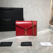 YSL Saint Laurent Cassandra Monogram Smooth Leather Red 532750 Size 22x16.5x5.5 cm - 1