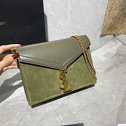 YSL Saint Laurent Cassandra Monogram Frosted  Green 532750 Size 22x16.5x5.5 cm - 1