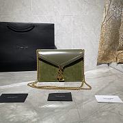 YSL Saint Laurent Cassandra Monogram Frosted  Green 532750 Size 22x16.5x5.5 cm - 2