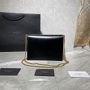 YSL Saint Laurent Cassandra Monogram Frosted Black 532750 Size 22x16.5x5.5 cm - 5