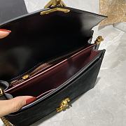 YSL Saint Laurent Cassandra Monogram Frosted Black 532750 Size 22x16.5x5.5 cm - 4