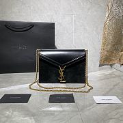 YSL Saint Laurent Cassandra Monogram Frosted Black 532750 Size 22x16.5x5.5 cm - 6