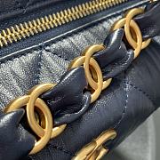 Chanel Crumpled Lambskin Mini Hobo Bag Black Size 15x12.5x18 Cm - 3