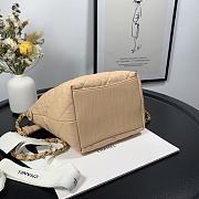 Chanel Crumpled Lambskin Mini Hobo Bag Beige Size 15x12.5x18 Cm - 6