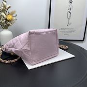 Chanel Crumpled Lambskin Mini Hobo Bag Pink Size 15x12.5x18 Cm - 6