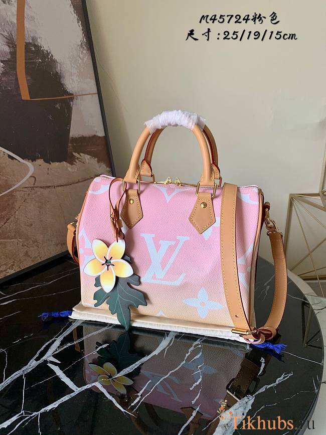 LV SPEEDY BANDOULIÈRE 25 Pillow Handbags Pink M45724 Size 25x19x15 cm - 1