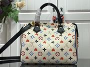 LV SPEEDY BANDOULIÈRE 25 Pillow Handbags White Poker M57466 Size 25x19x15 cm - 1