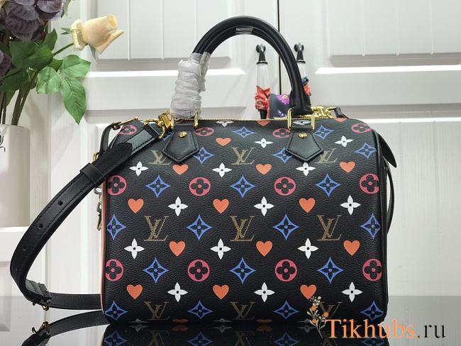 LV SPEEDY BANDOULIÈRE 25 Pillow Handbags Black Poker M57466 Size 25x19x15 cm - 1