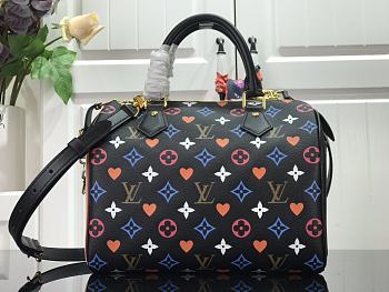 LV SPEEDY BANDOULIÈRE 25 Pillow Handbags Black Poker M57466 Size 25x19x15 cm
