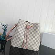 LV NEONOE Handbag White Grid Pink M44020 Size 26x26x17.5 cm - 1