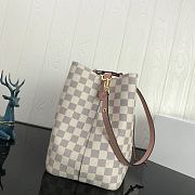 LV NEONOE Handbag White Grid Pink M44020 Size 26x26x17.5 cm - 2