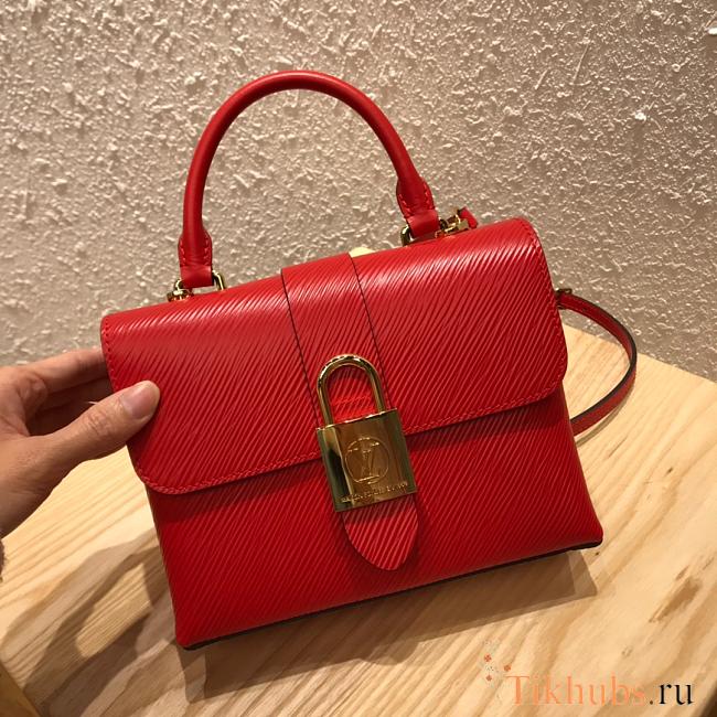 LV Latest Locky Small Messenger Bag Red 44321 Size 20.5x8x16 cm - 1