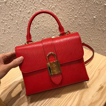 LV Latest Locky Small Messenger Bag Red 44321 Size 20.5x8x16 cm