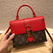 LV Latest Locky Small Messenger Bag Red/Brown 44321 Size 20.5x8x16 cm - 1