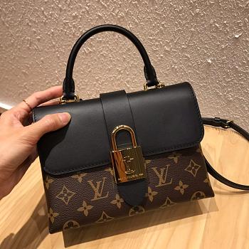 LV Latest Locky Small Messenger Bag Black/Brown 44321 Size 20.5x8x16 cm