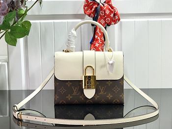 LV LOCKY BB Handbag White M44322 Size 21x17x8 cm