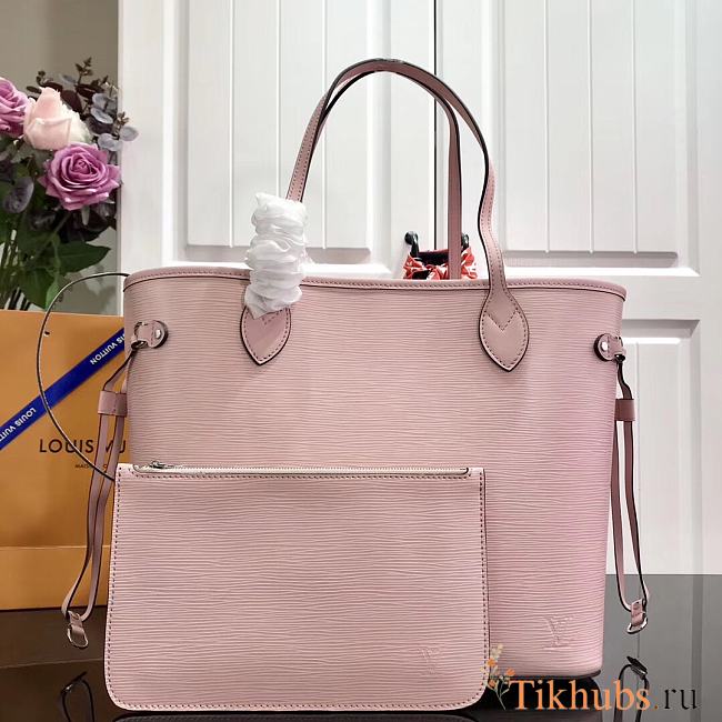 LV Neverfull Medium Handbag Pink M54185 Size 32x29x19 cm - 1