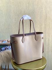 LV Neverfull Medium Handbag Elephant Grey M56947 Size 32x29x19 cm - 3