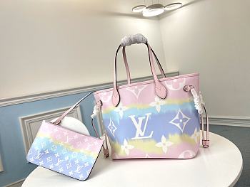 LV Escale Neverfull MM Pink M45270 Size 31x28.5x17 cm