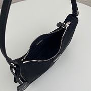 Prada Leather Shoulder Strap Hobo Bag Black 1NE204 Size 23x13x5 cm - 6