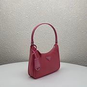 Prada Leather Shoulder Strap Hobo Bag Pink 1NE204 Size 23x13x5 cm - 6