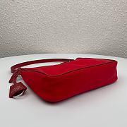 Prada Leather Shoulder Strap Hobo Bag Red 1NE204 Size 23x13x5 cm - 6