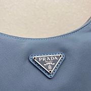 Prada Leather Shoulder Strap Hobo Bag Blue 1NE204 Size 23x13x5 cm - 4