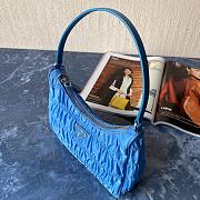 Prada Zou Ladies Nylon Shoulder Bag Blue 1NE204 Size 22x17x6 cm - 3