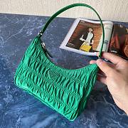 Prada Zou Ladies Nylon Shoulder Bag Green 1NE204 Size 22x17x6 cm - 1