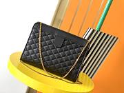 YSL Victoire Baby Clutch In Leather Black 657361 Size 28.5x19.5x5.5 cm - 5