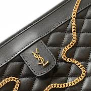 YSL Victoire Baby Clutch In Leather Black 657361 Size 28.5x19.5x5.5 cm - 4