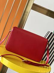 YSL Saint Laurent Le Maillon Satchel Bag Red 649795 Size 24x14.5x3.5 cm - 4